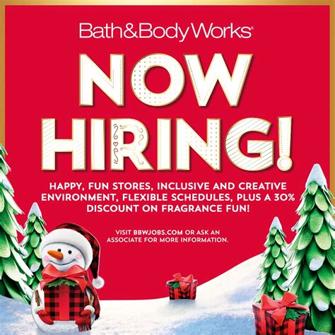 bath and body works hiring near me seasonal